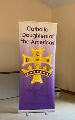 CDA Banner is a welcome site at the Divine Mercy Retreat
